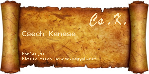 Csech Kenese névjegykártya